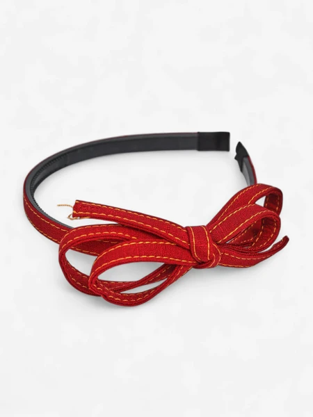 Royalfashion Bentiță de păr cu fundiță, stil denim