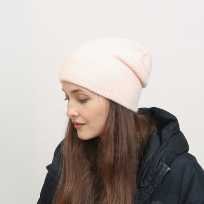 Pălărie de damă tricotată roz deschis - Accesorii