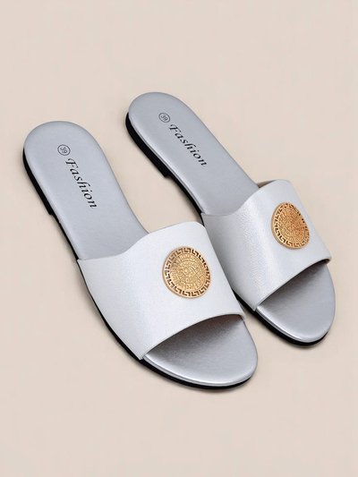 Royalfashion Dames platsool pantoffels Golden Slip