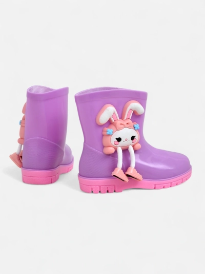 Cizme de cauciuc Royalfashion pentru copii cu un iepuraș Rabbit Fun
