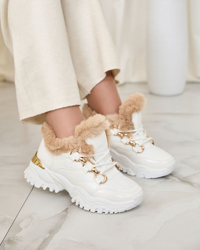 Royalfashion White Carucca adidași pentru femei cu izolație