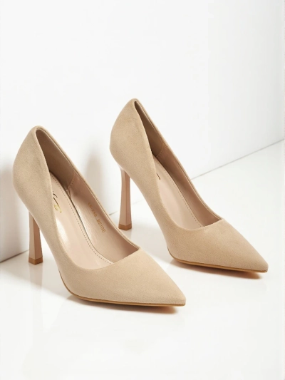 Pantofi stiletto de damă Belunika din piele ecologică de căprioară