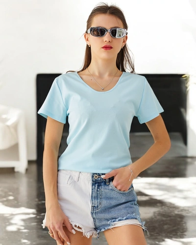 Royalfashion Tricou din bumbac pentru femei cu dantelă pe spate