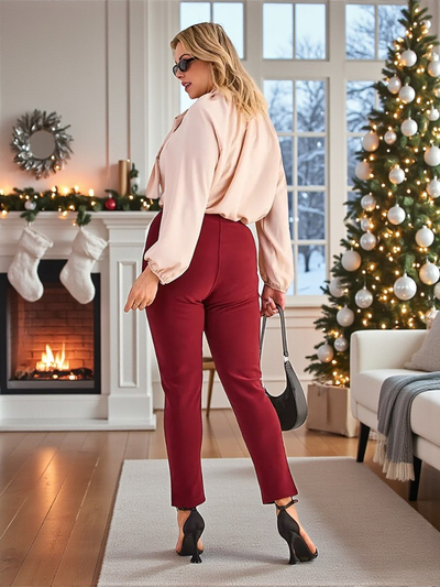 Royalfashion Pantaloni treggings izolați pentru femei PLUS SIZE
