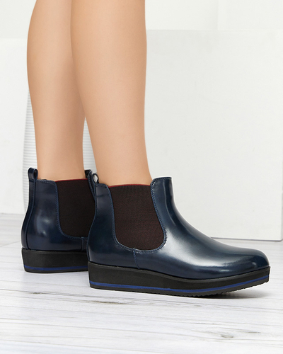 Cizme dama de culoare albastru marin Stasia - Pantofi