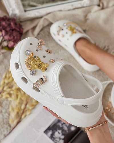 Royalfashion Șlapi de damă din cauciuc cu ornamente Fescas