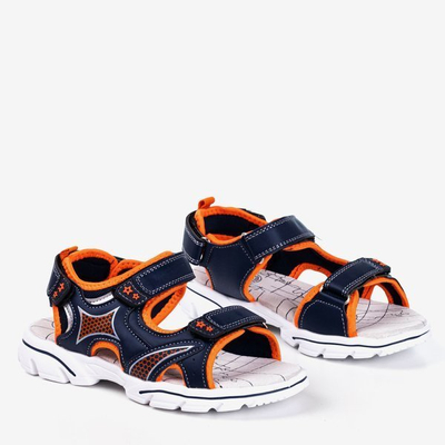 Sandale pentru băieți bleumarin și portocaliu Hanoi - Încălțăminte