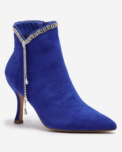OUTLET Cizme stiletto cobalt cu zirconii Mehilla- Footwear