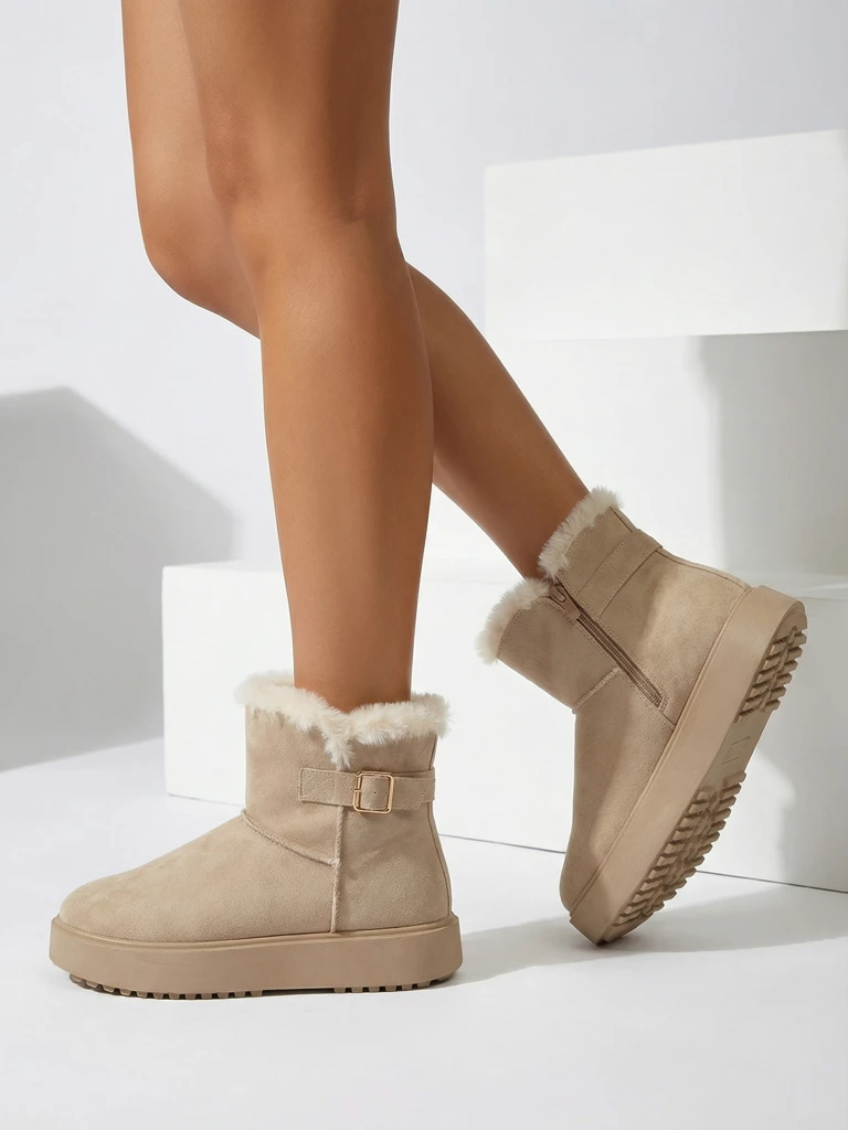 Royalfashion Krótke buti a'la śniegowce ženske Aurelia Classico