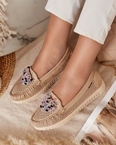 Royalfashion Mocasini de damă cu mărgele întredeschise Namis