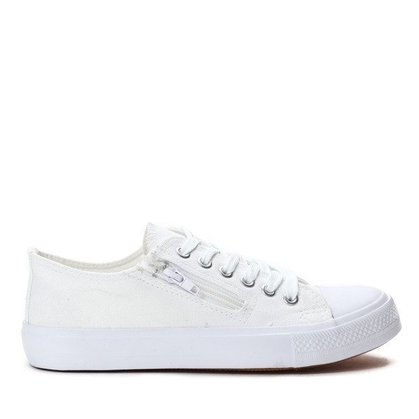 Białe klasyczne trampki Desiree- Obuwie