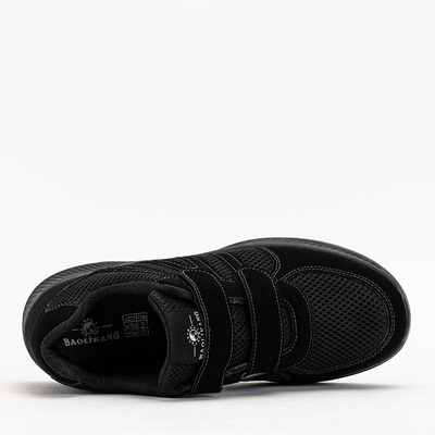 OUTLET Pantofi sport barbati negri cu Velcro Baikis - Incaltaminte