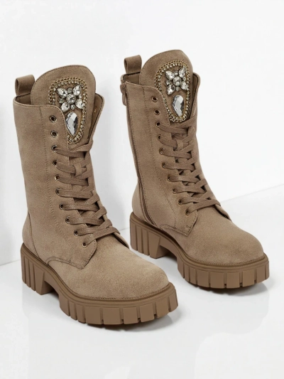 Royalfashion Botine înalte de damă tip workeri Suboo