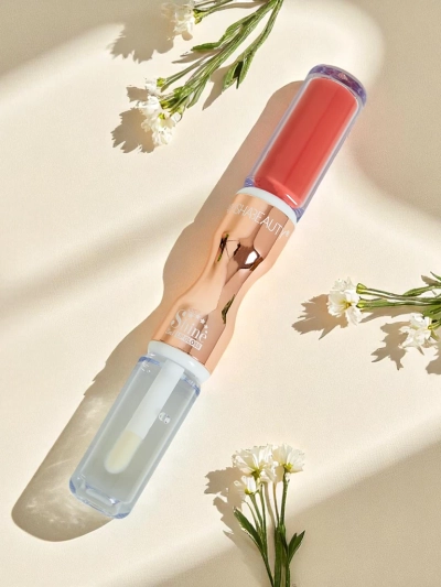 Ruj și luciu de buze transparent 2-în-1 Sheer Pink