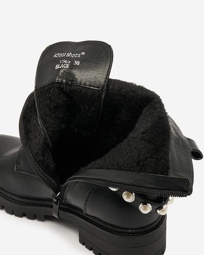 Royalfashion Cizme bagger de damă în negru Fessefy