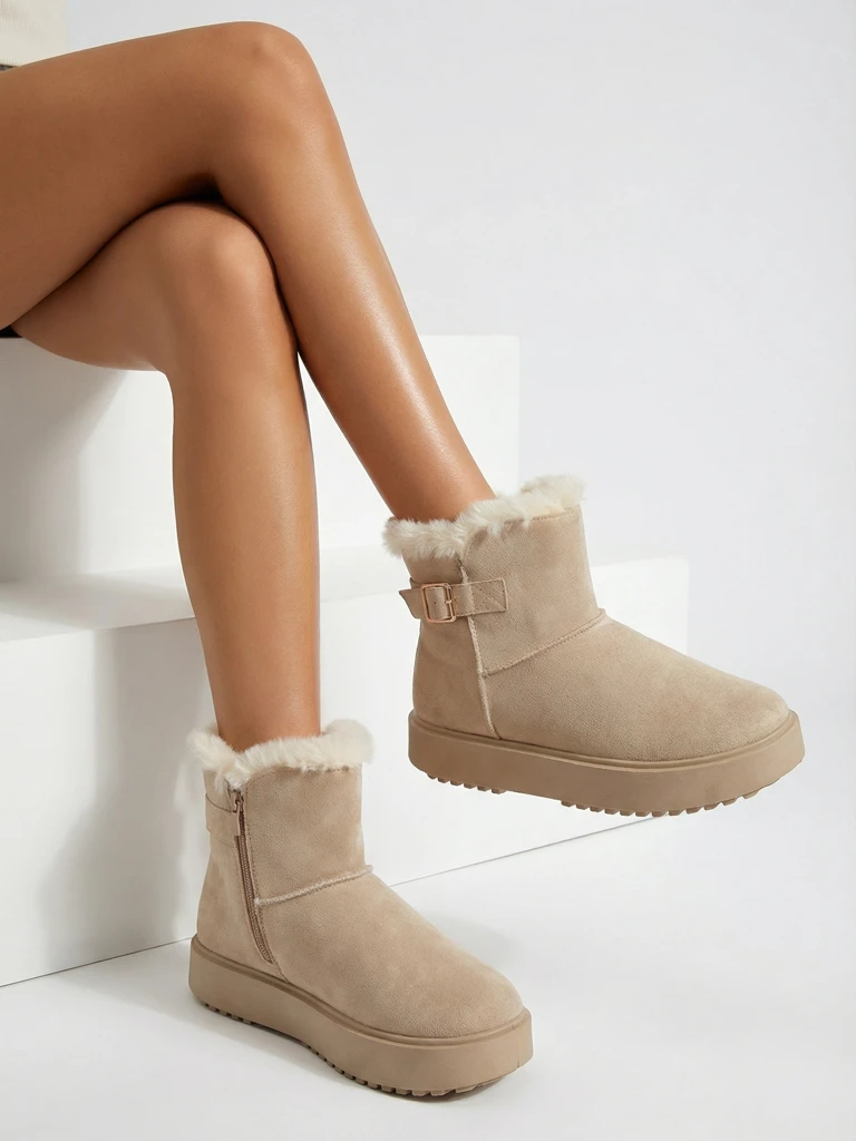 Royalfashion Krótke buti a'la śniegowce ženske Aurelia Classico