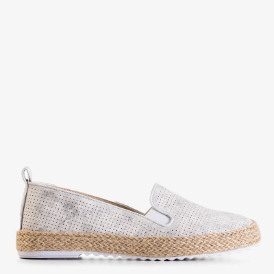 OUTLET Espadrile dama argintii Bela - Pantofi