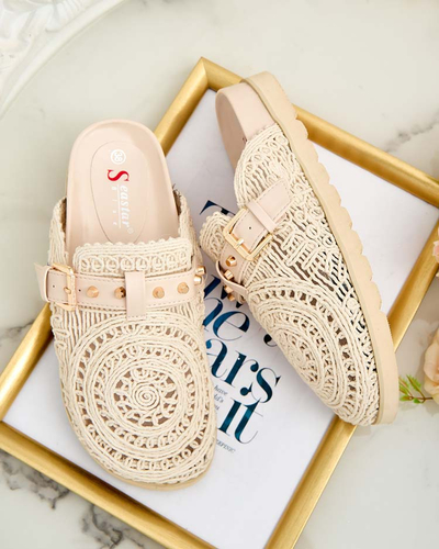 Royalfashion Flip-flops de damă cu broderie Leronip