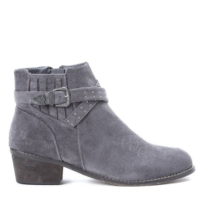 Szare sztyblety Lesley - Obuwie