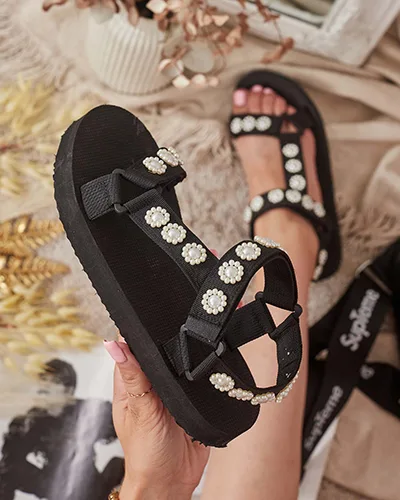 Royalfashion Sandale sport cu talpă plată pentru femei