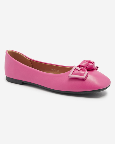 Balerini roz de damă cu decor pe nas Caxien- Footwear