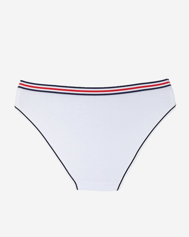 Chiloți din bumbac alb de damă - Lenjerie intimă