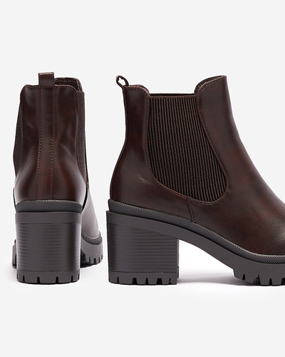 OUTLET Cizme de damă maro închis pe post de cizme Foccillo- Footwear