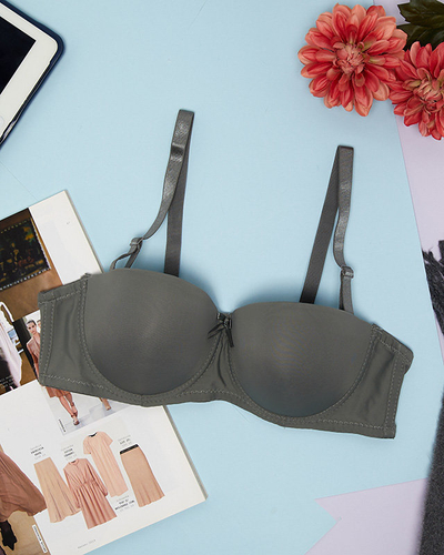 Sutien căptușit damă gri - Lenjerie intima