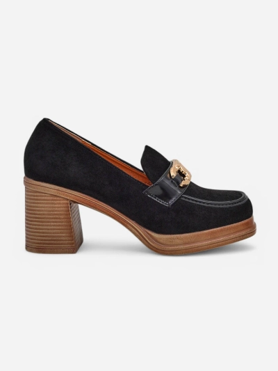 Mocasi de damă Royalfashion pe tocul bloc Qeroy