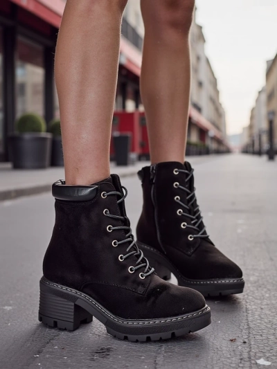 Royalfashion Botine cu siret pentru femei Esio