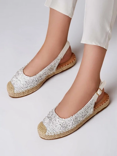 Royalfashion Espadrile de damă cu broderie decorativă