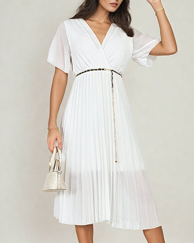 Royalfashion Rochie midi plisată pentru femei