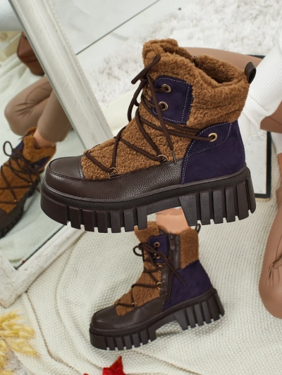 Botine workeri de damă cu blană Cindora