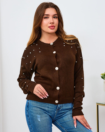 Royalfashion Red Pulover descheiat pentru femei