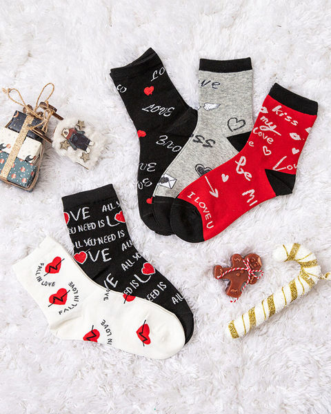 Royalfashion Set de șosete lungi pentru femei LOVE 5/pachet