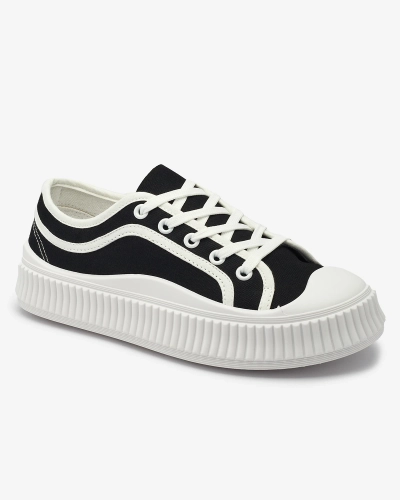 Royalfashion Adidași casual pentru femei de culoare neagră Lerianna