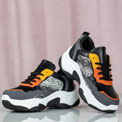 Czarne buty ugly shoes ze wstawkami Nikaragua - Obuwie