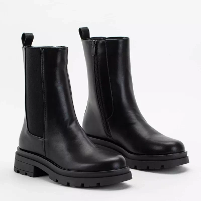 OUTLET Cizme inalte dama negre de la Dolfina - Incaltaminte