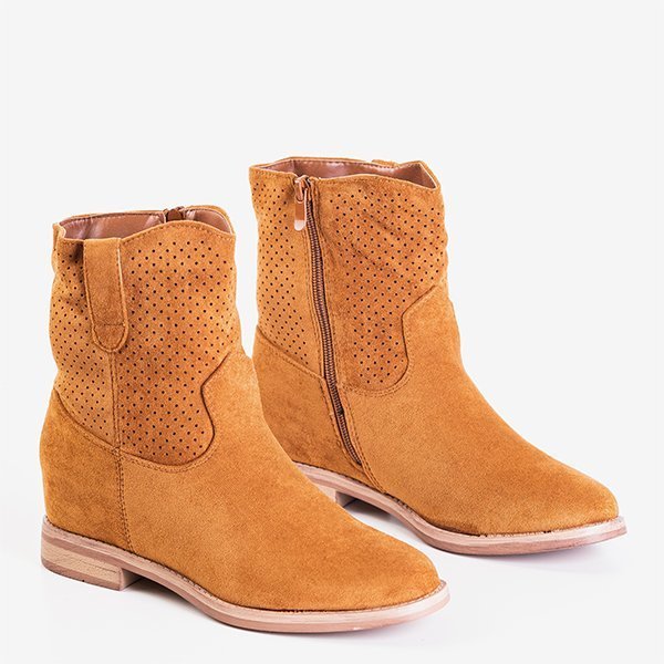 Cizme de cowboy maro pe o pană acoperită Taize - Încălțăminte