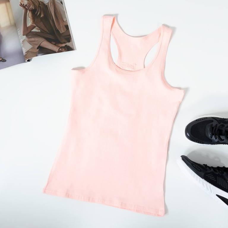 Tricou roz pentru femei, cu bretele largi - Îmbrăcăminte