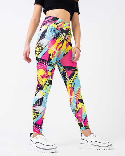 Jambiere de damă colorate cu talie înaltă - Îmbrăcăminte