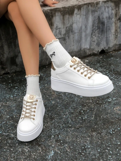 Sneakerii sportive pentru femei Royalfashion cu șireturi decorative Eone