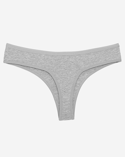 Tanga dama gri din bumbac - Lenjerie intima