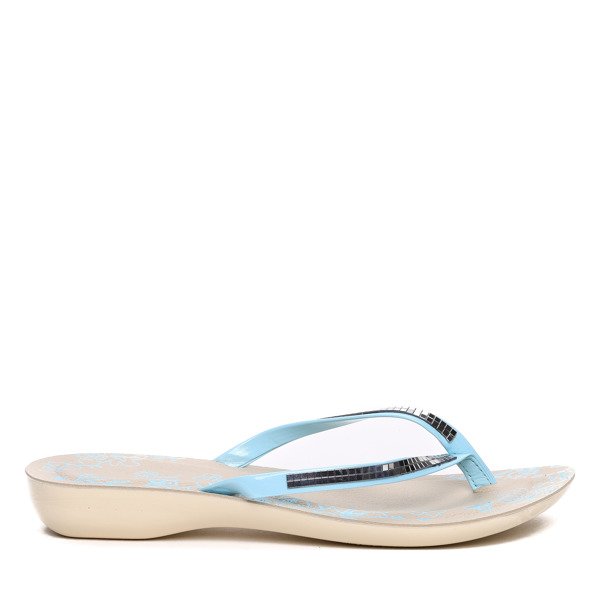 Niebieskie klapki japonki Macie- Obuwie