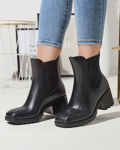 Pantofi de damă negri Caldala wellingtons- Încălțăminte