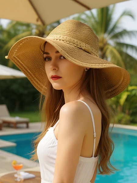 Royalfashion Pălărie de paie pentru femei Falina