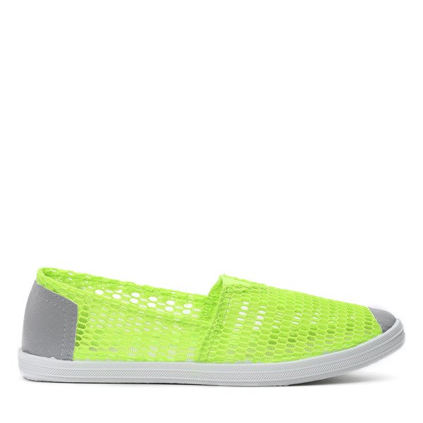 Zielono- neonowe slip on Donna- Obuwie