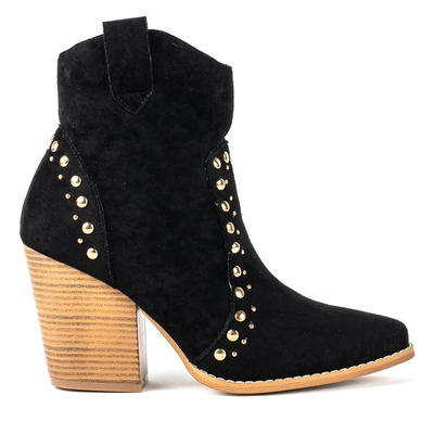 Cizme de cowboy negre pe un post înalt Gana - Încălțăminte