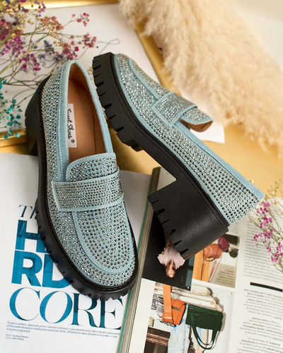 Royalfashion Mocasini de damă cu zirconii Epolls