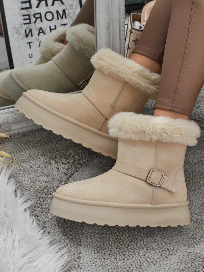 Royalfashion Krótkie buty a'la śniegowce damskie Myrelle